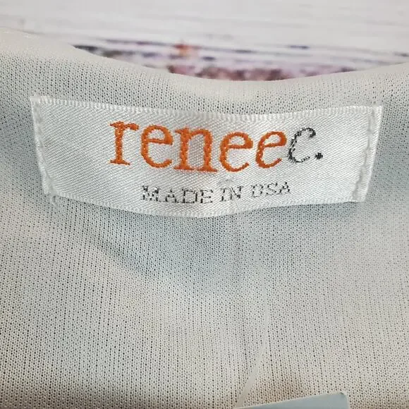 Renee C Layer Tiered Sleeveless Dress S Boho Geometric Rainbow Stripe Print NWT - Picture 6 of 14